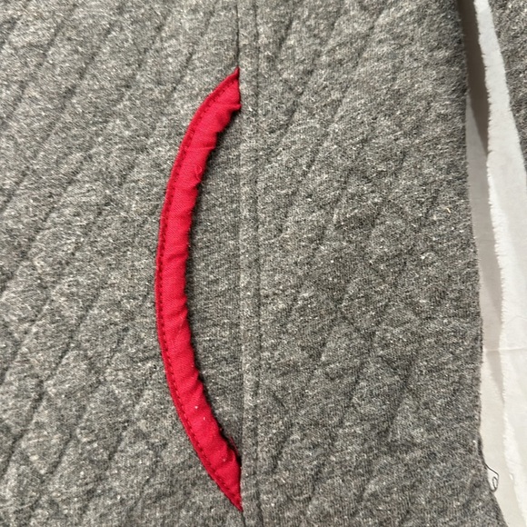 Indiana Hoosiers Women's XL Gray/Red Quarter-Snap Pullover Jacket - Picture 5 of 15